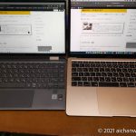 MacBook Air (M1) とHP Spectre x360-13の物理比較