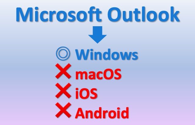 OutlookはMac・iPhone・AndroidではGmailと同期しないことがあるので使えない！