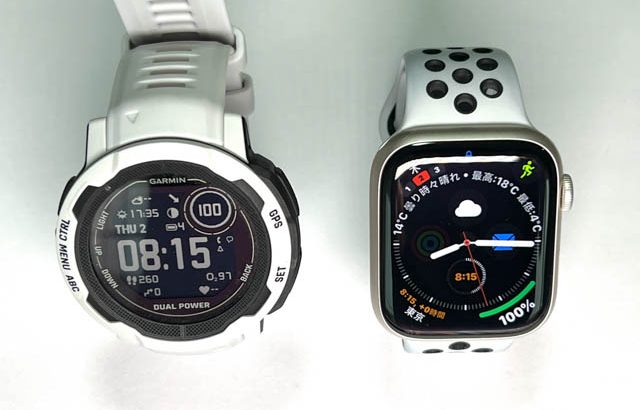 Apple Watch 7とGarmin Instinct 2 Dual Power、両方使って半年たって比較！